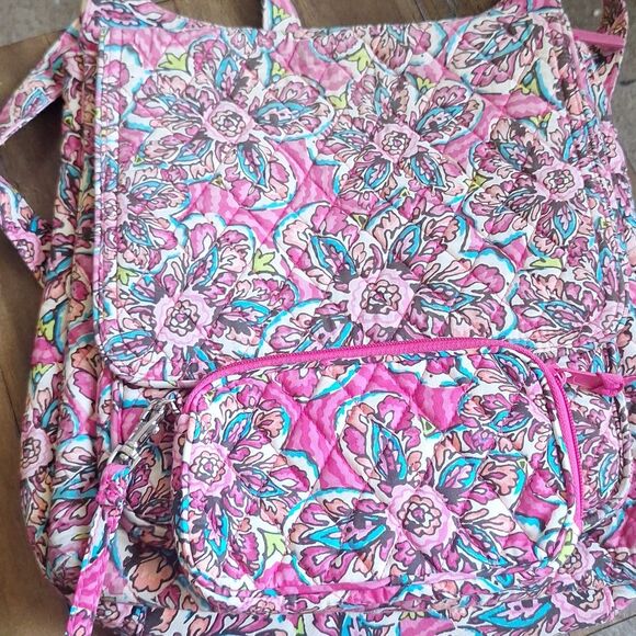 Vera Bradley Pink Floral Messenger Bag And Wallet Set - Picture 13 of 14